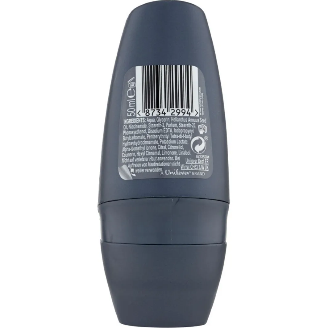 Dove Deodorante^ 0% Sali Clean Comfort Roll On