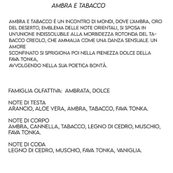 Federico Cantelli Fragranze Unisex^ Ambra E Tabacco