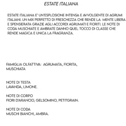 Federico Cantelli Fragranze Unisex^ Estate Italiana