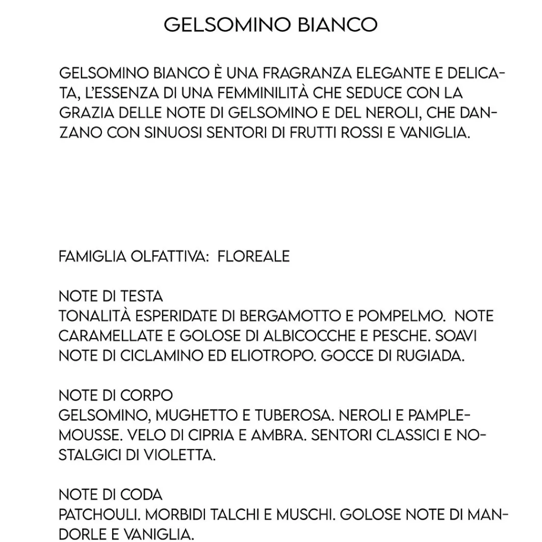 Federico Cantelli Fragranze Unisex^ Gelsomino Bianco